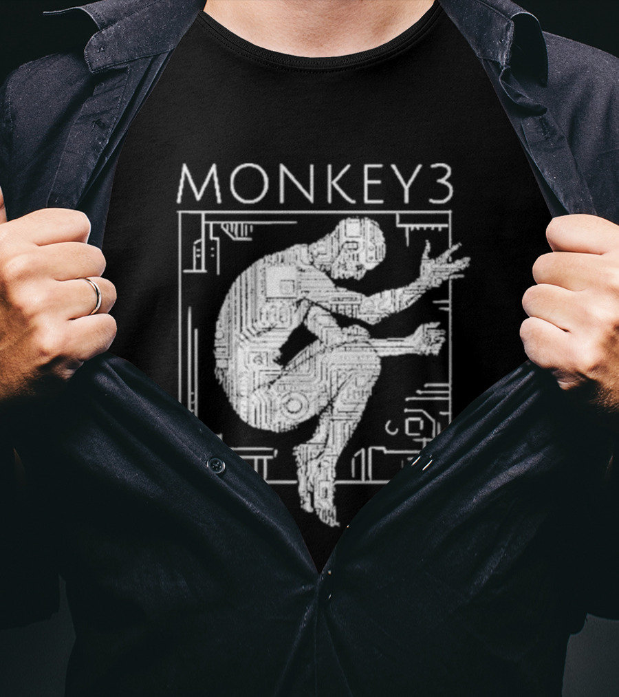 Monkey3 Welcome To The Machine Album Cover Silhouette T-Shirt