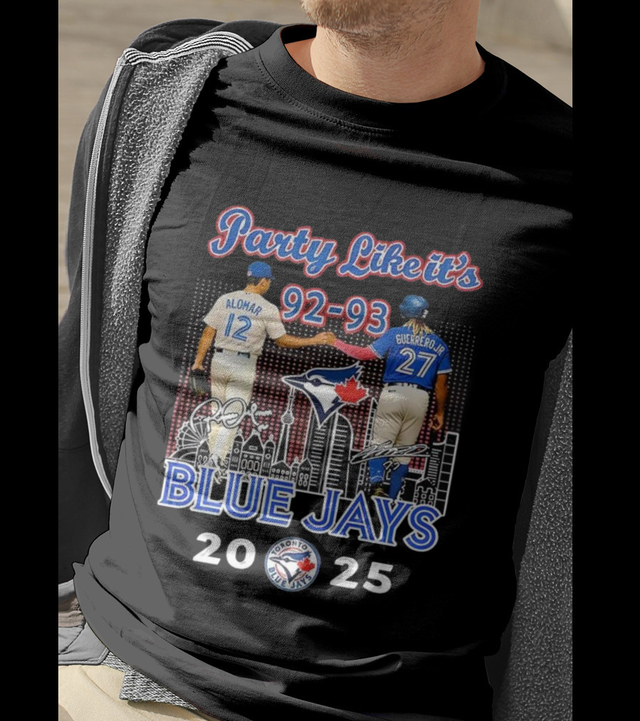 Party Like It’s 92-93 Alomar Guerrero Jr Blue Jays Toronto MLB 2025 T-Shirt