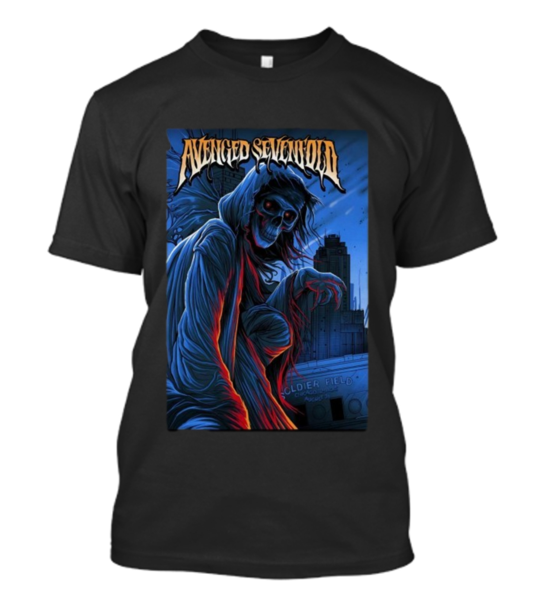 Avenged Sevenfold Soldier Field Halloween Tour Chicago 2025 T-Shirt