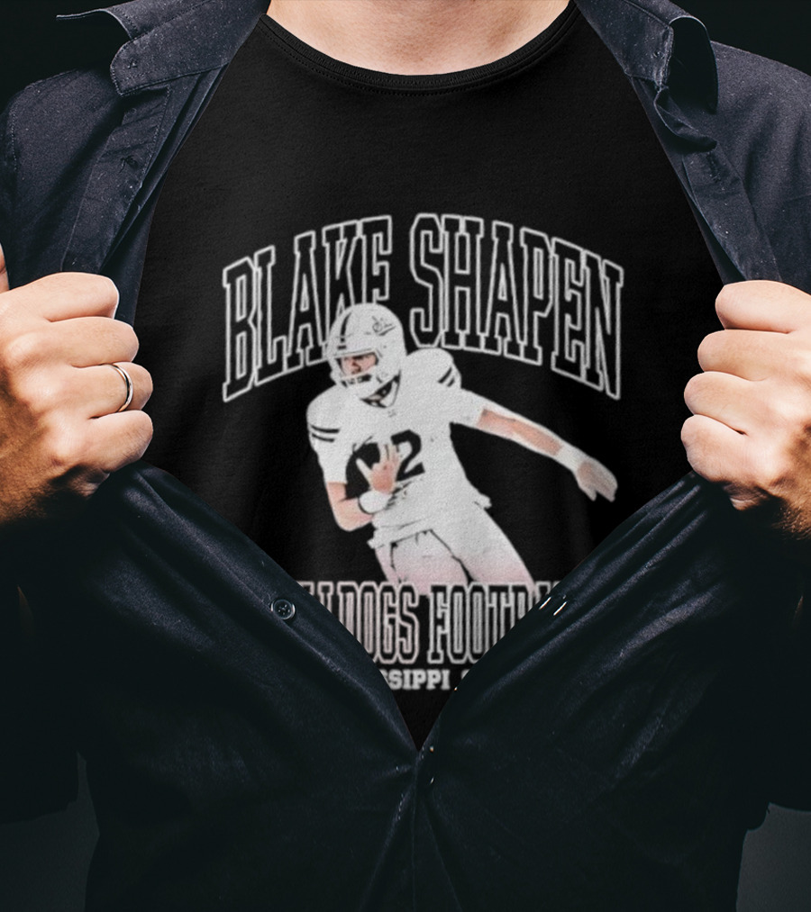 Blake Shapen Bulldogs Football Mississippi State T-Shirt