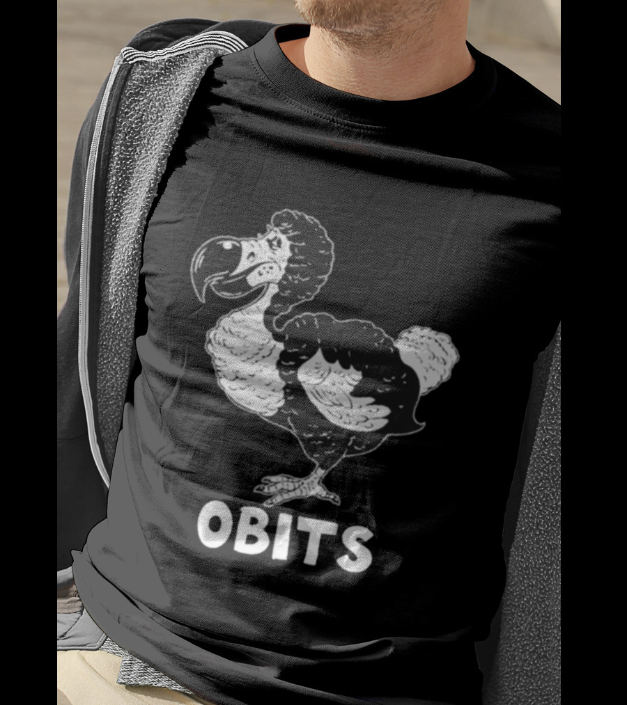 OBITS Dodo Bird Black And White Cartoon T-Shirt