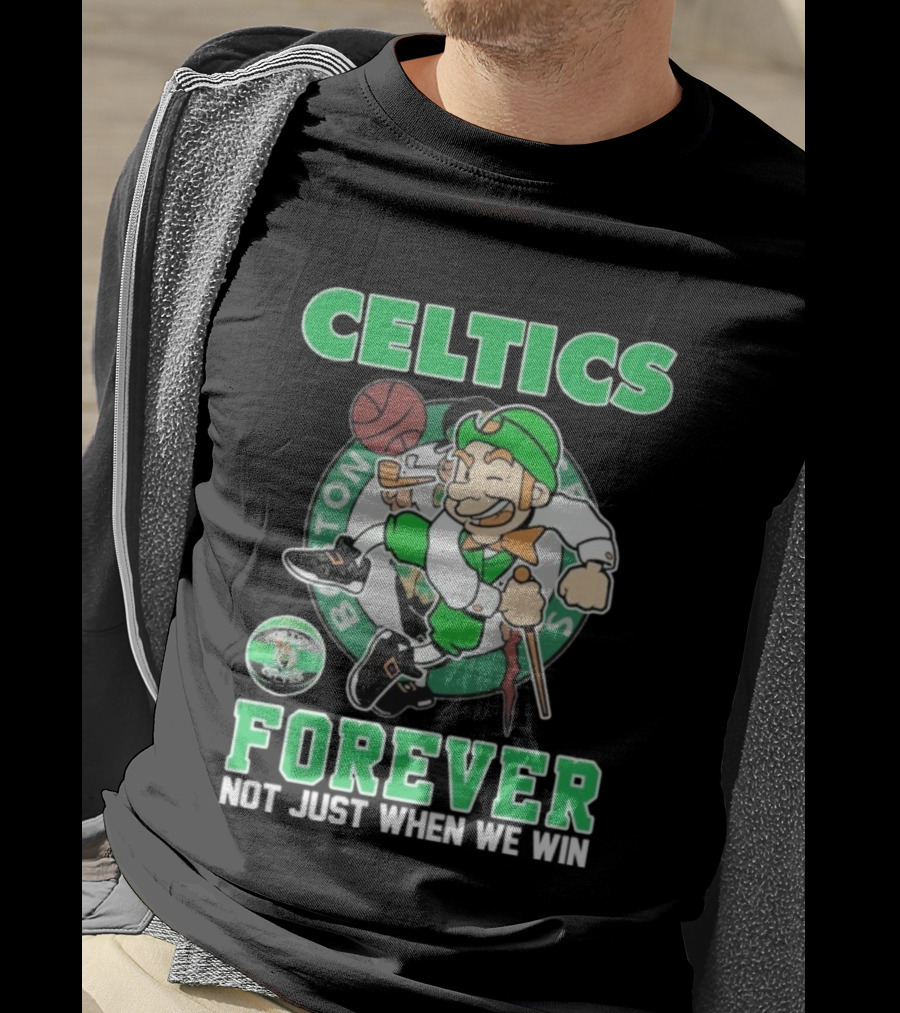 Boston Celtics Forever Team Logo Fan Mascot T-Shirt