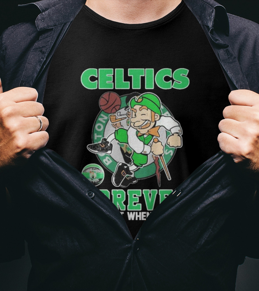 Boston Celtics Forever Team Logo Fan Mascot T-Shirt