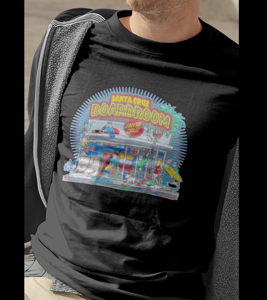 Santa Cruz Boardroom Vintage Skateboarding And Surfing Scene T-Shirt