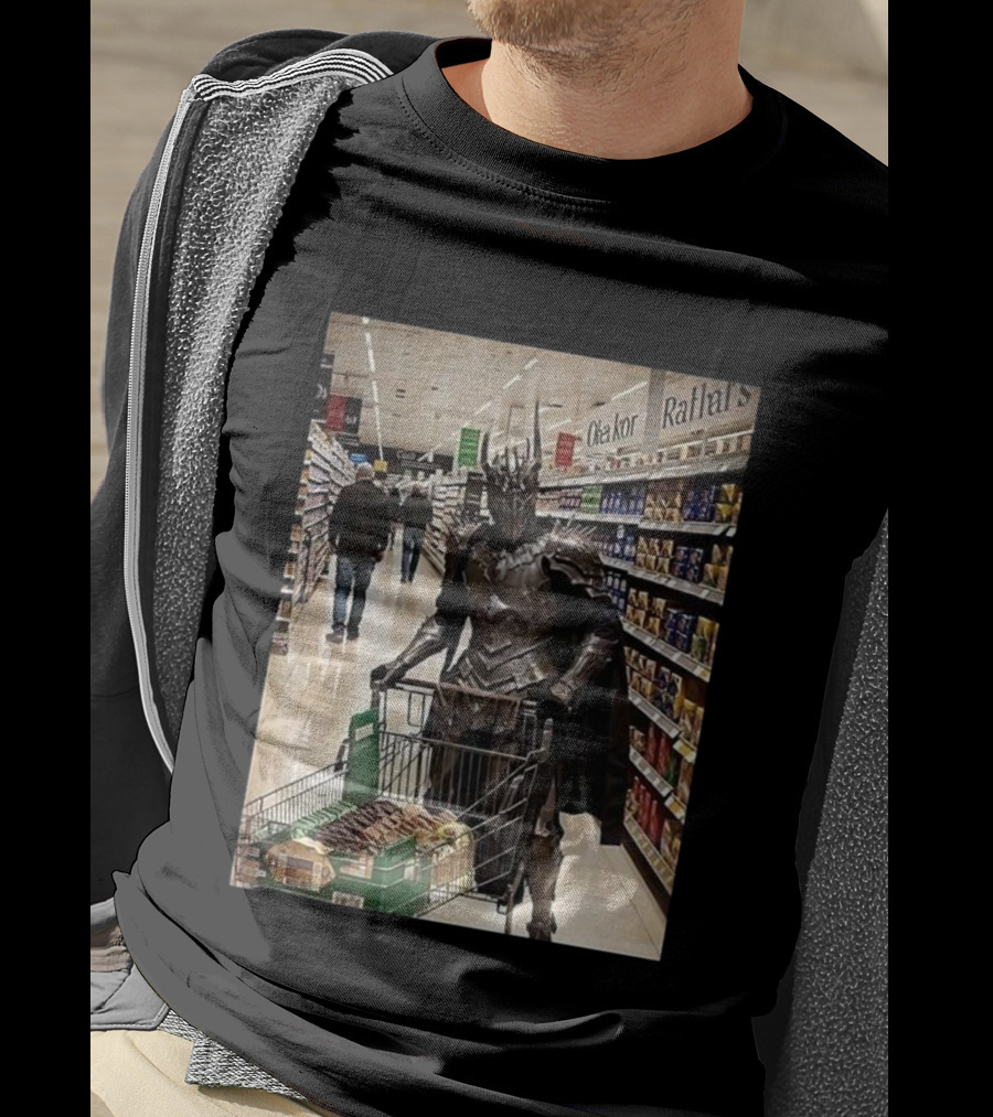 Sauron Shopping Adventure In Grocery Aisle T-Shirt