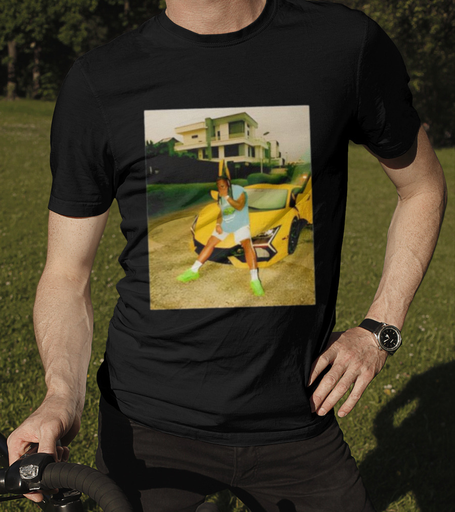 Thatojoboy Burna Boy Armless Style Yellow Sports Car Scene T-Shirt