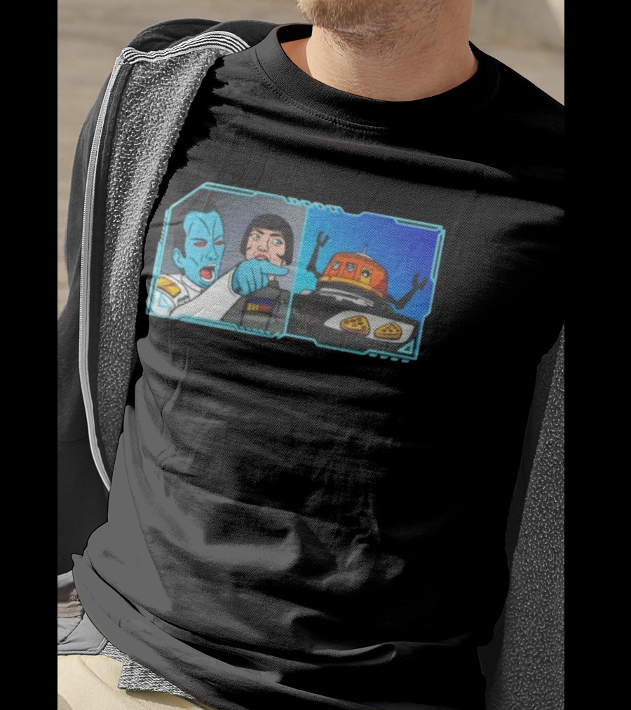 Thrawn Meme Vs. Chopper Star Wars Rebels Pizza Argument T-Shirt
