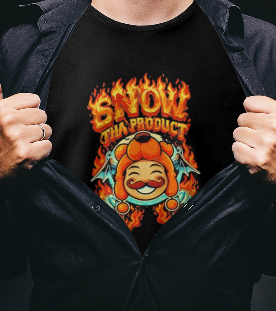 Snow Tha Product Fiery Bat Lanterns Halloween T-Shirt