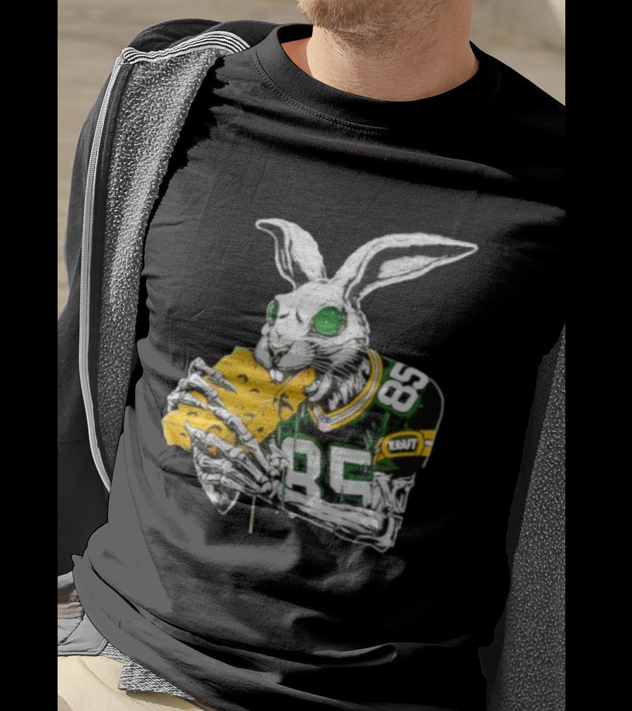 Tucker Kraft Green Bay Packers Rabbit 85 Cheese Eater T-Shirt