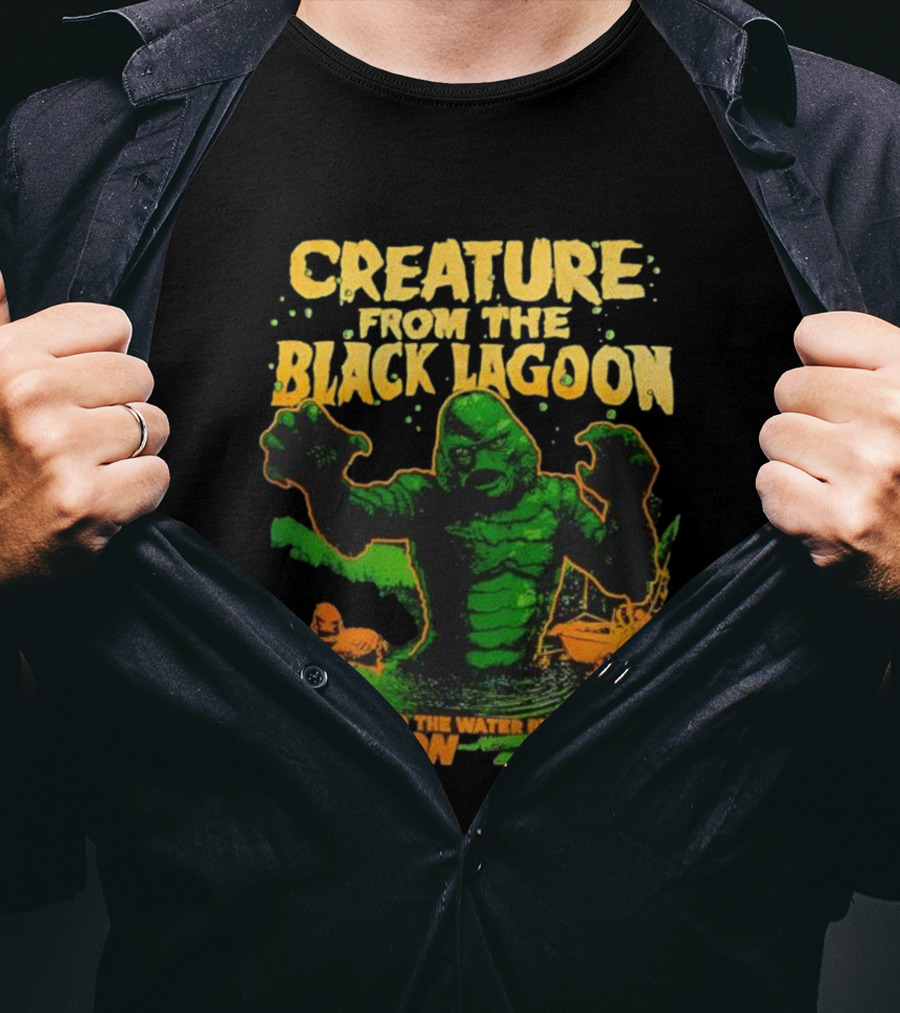 Creature From The Black Lagoon Dragged Into The Water By Demon T-Shirt