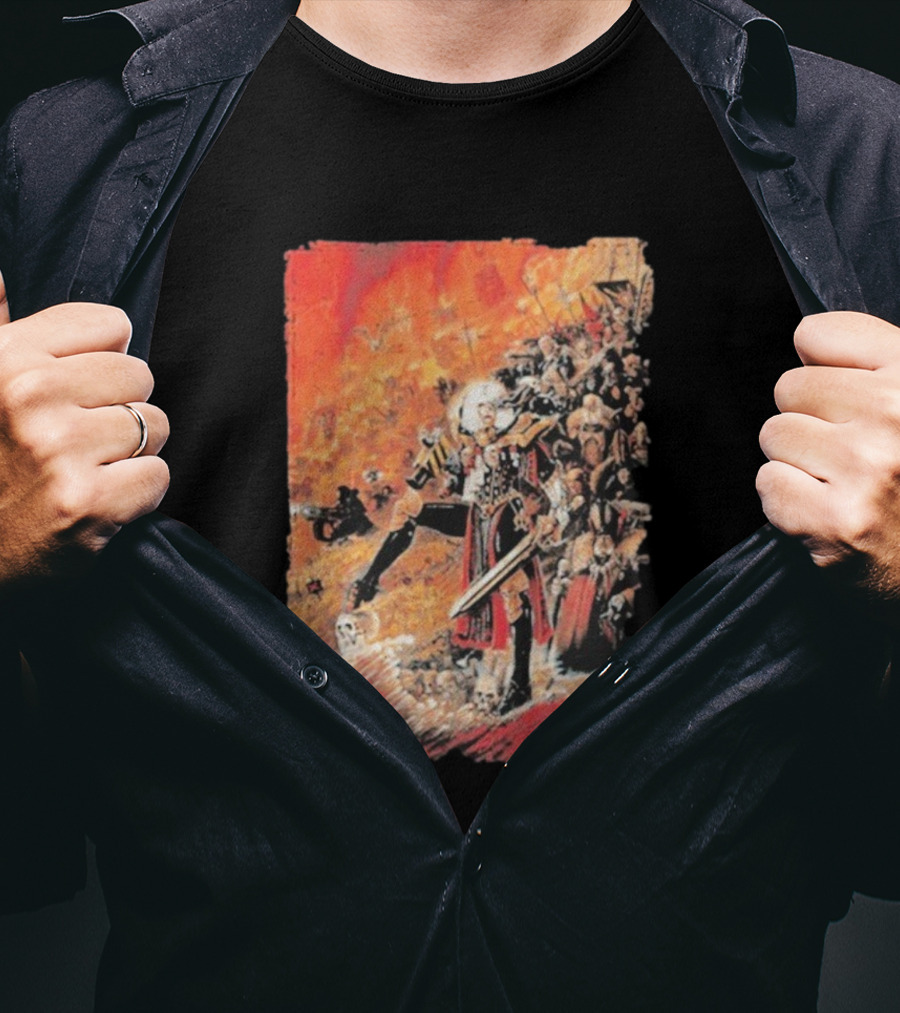 Warhammer Grimdark Canoness Veridyan Battle Scene Fantasy Artwork T-Shirt