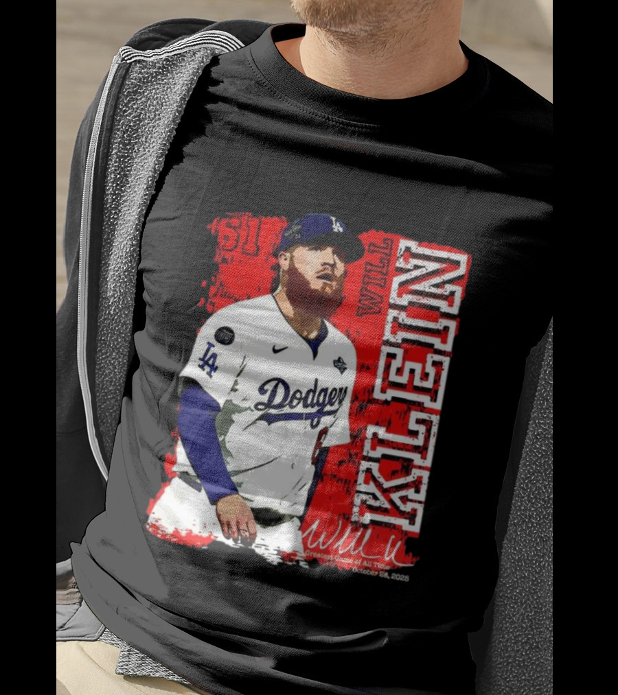 Will Klein Los Angeles Dodgers Number 61 Greatest Game Of All Time 2025 Signature T-Shirt