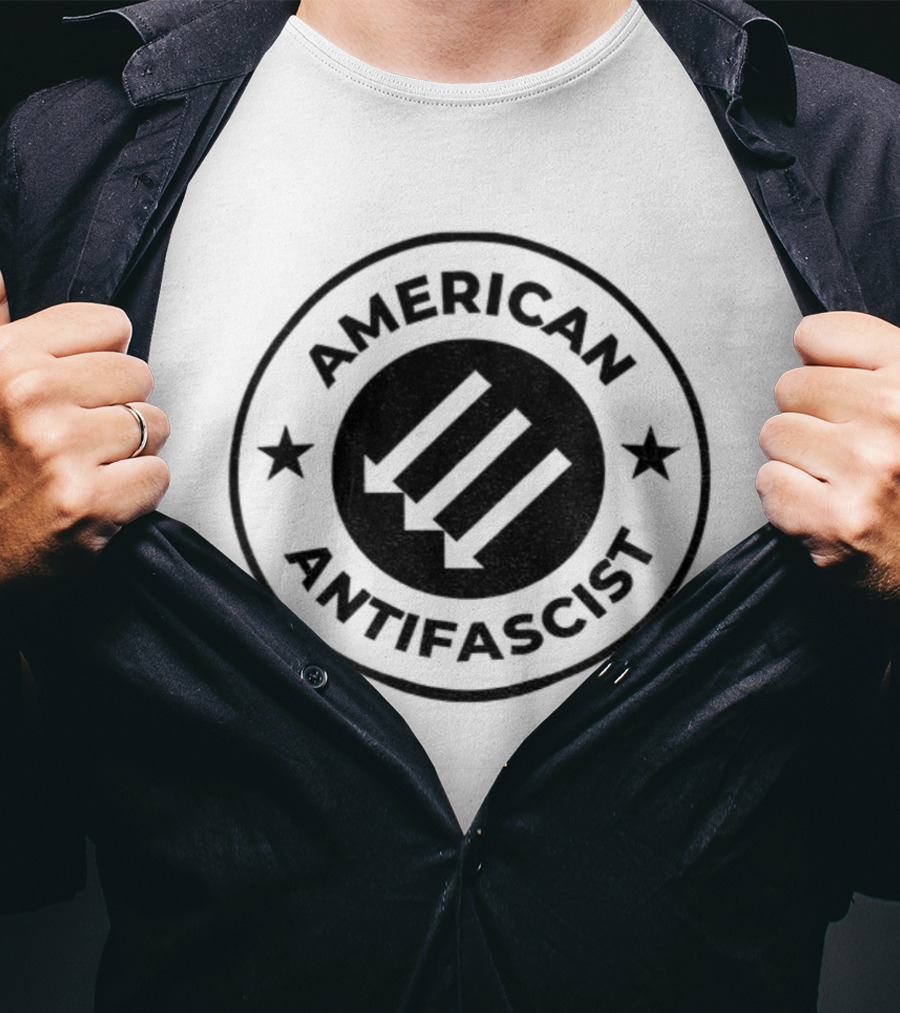 American Antifascist Three Arrows Symbol Political Emblem T-Shirt