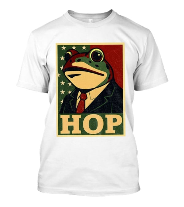 Frog HOP Portland Protest Anti ICE Anti Fascism American Flag T-Shirt