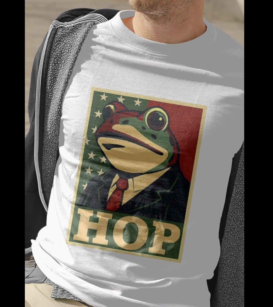 Frog HOP Portland Protest Anti ICE Anti Fascism American Flag T-Shirt