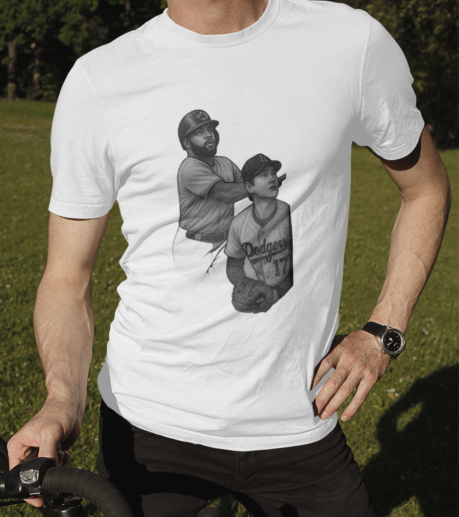 Vladdy Guerrero Jr. Shohei Ohtani Dodgers World Series Baseball Moment T-Shirt