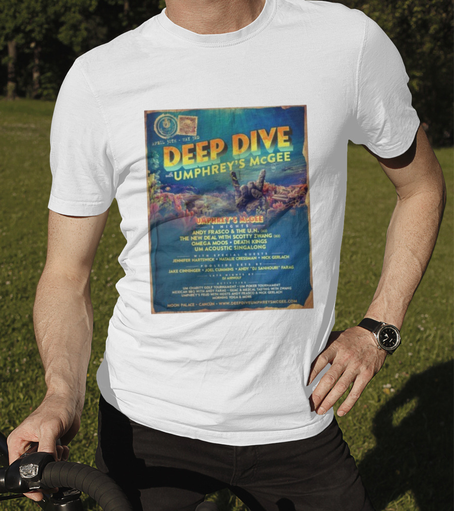 Deep Dive With Umphrey's McGee Cancun April 30th-May 3rd Moon Palace Events T-Shirt