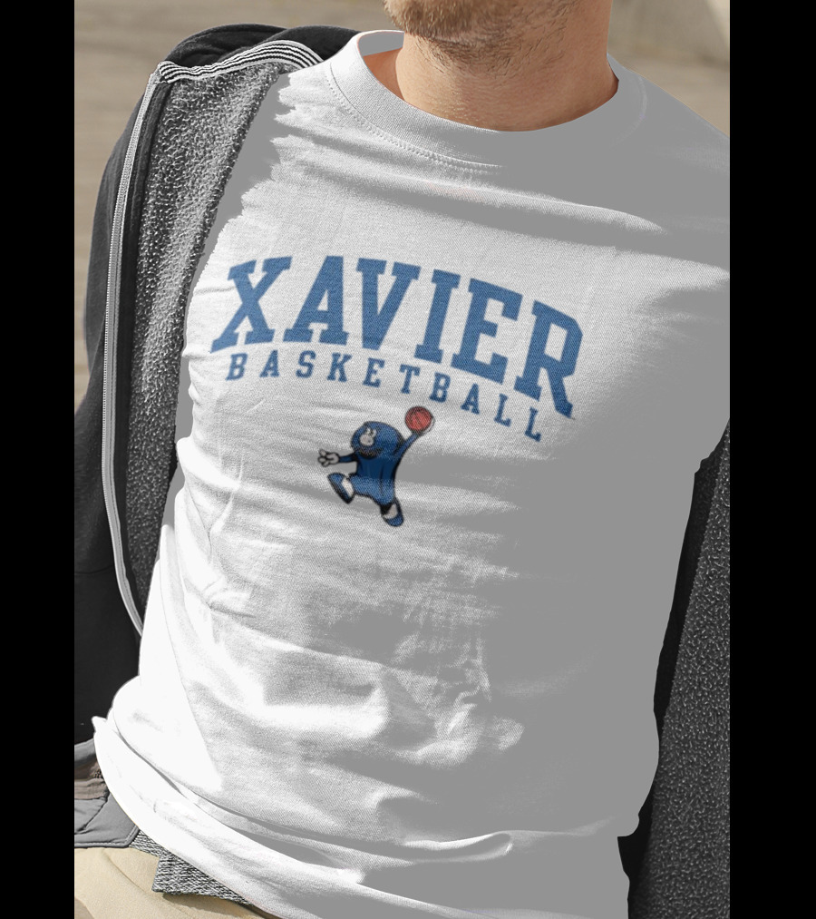 Xavier Basketball Blue Blob Mascot Enthusiast's Choice T-Shirt