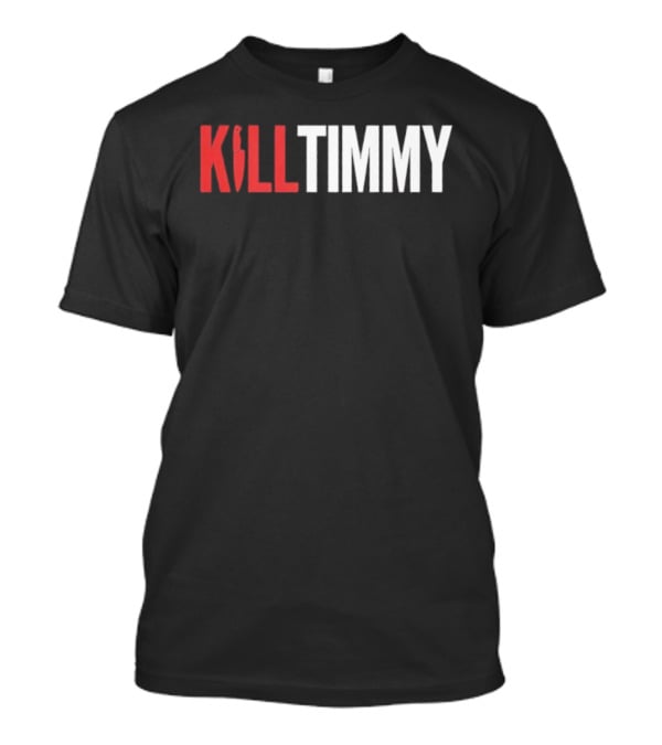 KILL TIMMY Knife Lettering Red White Contrast T-Shirt