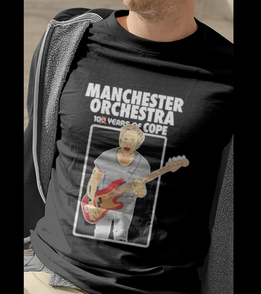 Manchester Orchestra 100 Years Of Cope Bass Guitar Illustration T-Shirt