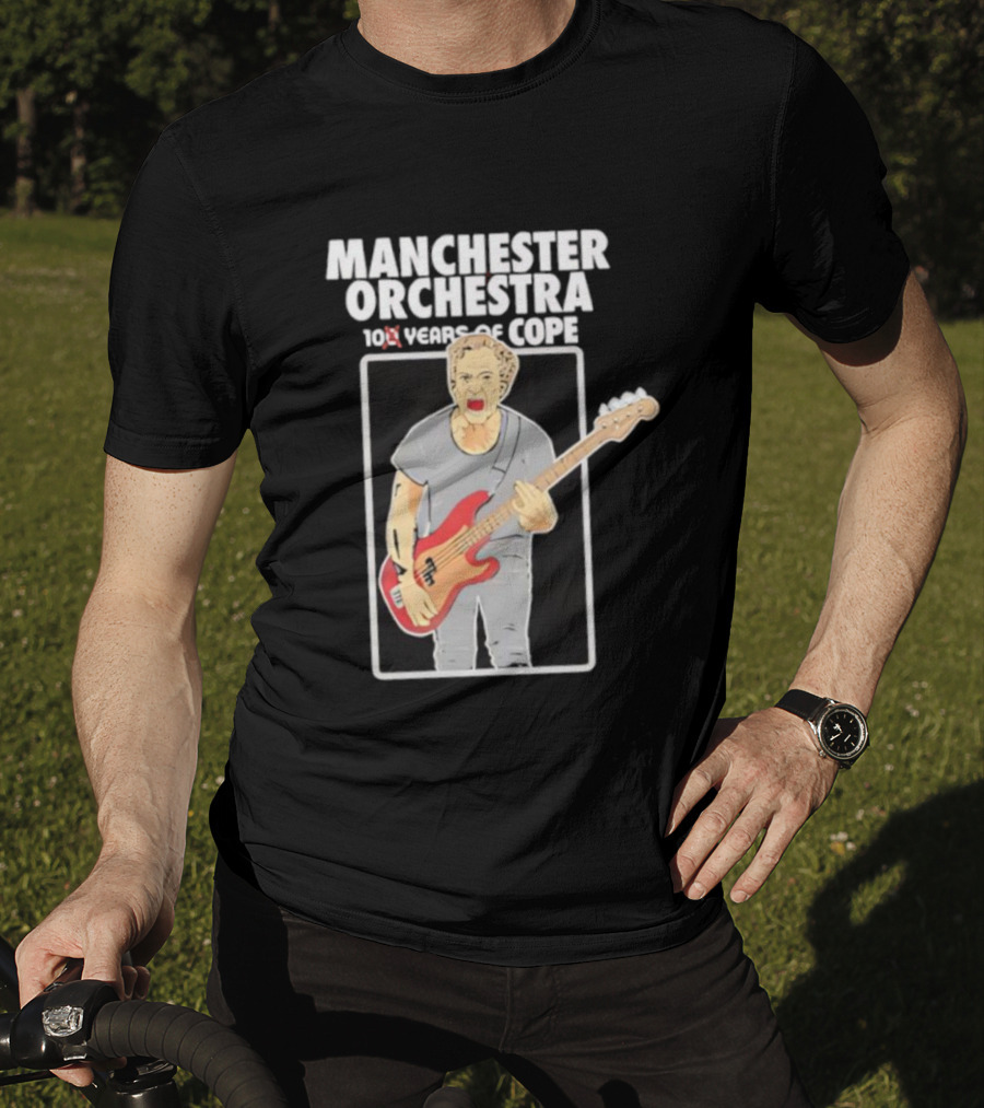 Manchester Orchestra 100 Years Of Cope Bass Guitar Illustration T-Shirt