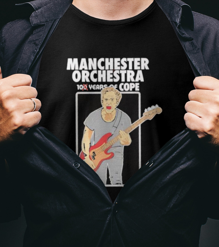Manchester Orchestra 100 Years Of Cope Bass Guitar Illustration T-Shirt