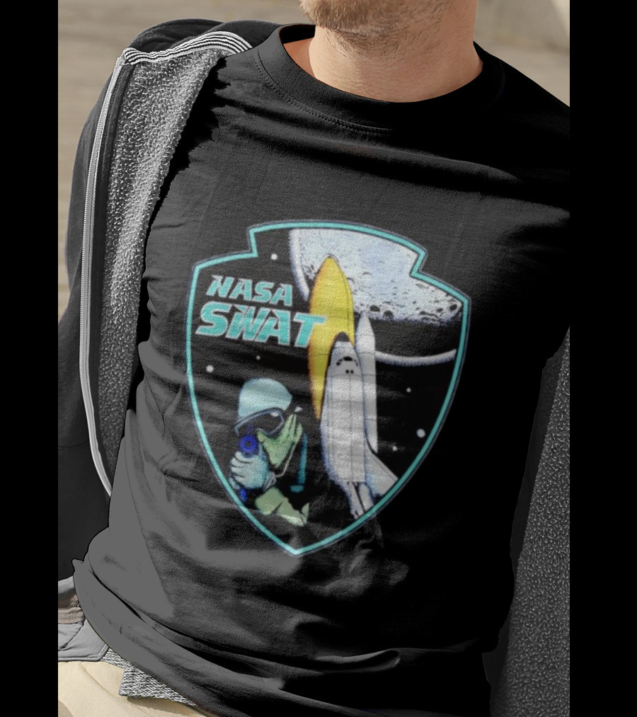 NASA SWAT Moon Mission Space Shuttle Patch T-Shirt