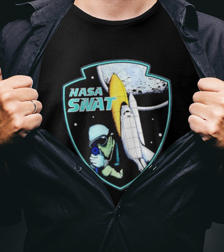 NASA SWAT Moon Mission Space Shuttle Patch T-Shirt