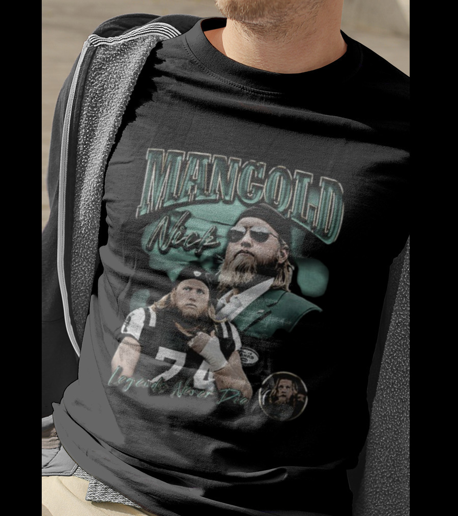 Nick Mangold New York Jets NFL Legends Never Die 74 T-Shirt