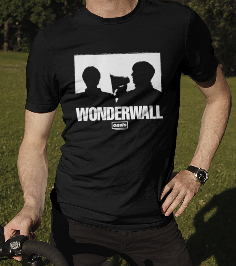 Oasis Wonderwall Silhouette Iconic Music Tribute T-Shirt