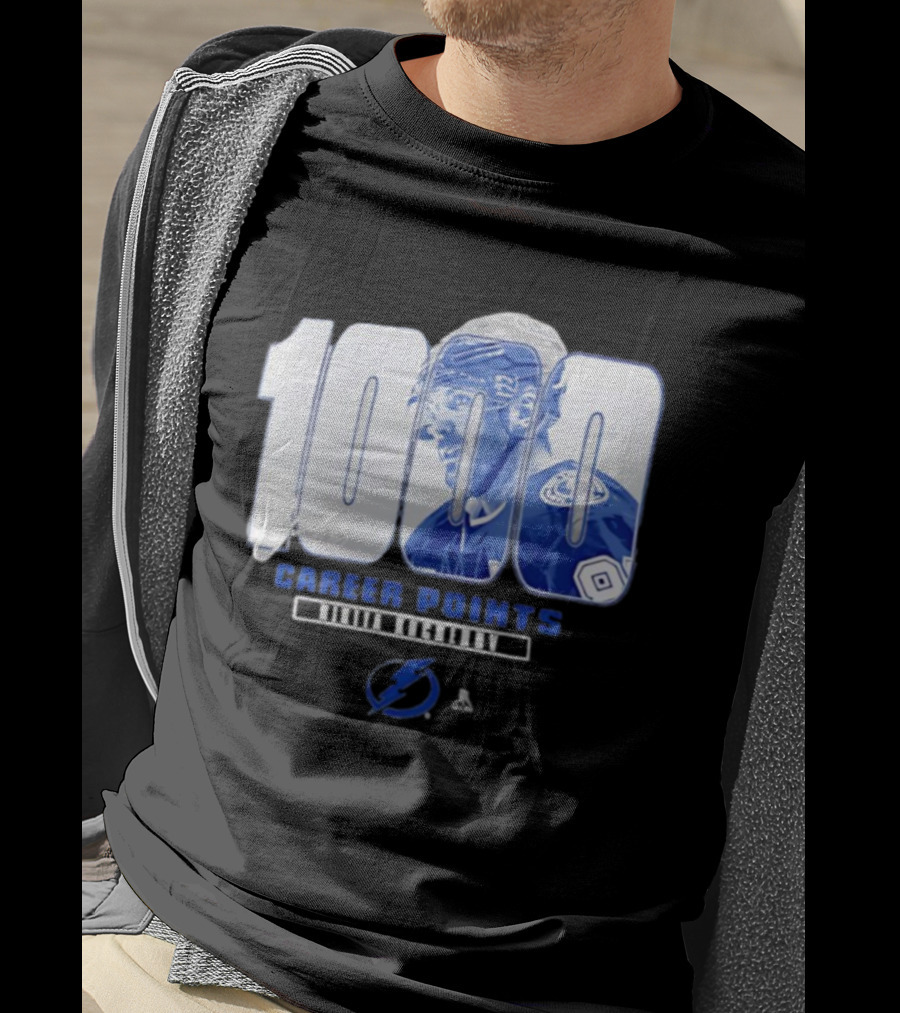 Tampa Bay Lightning Nikita Kucherov 1000 Career Points Signature T-Shirt