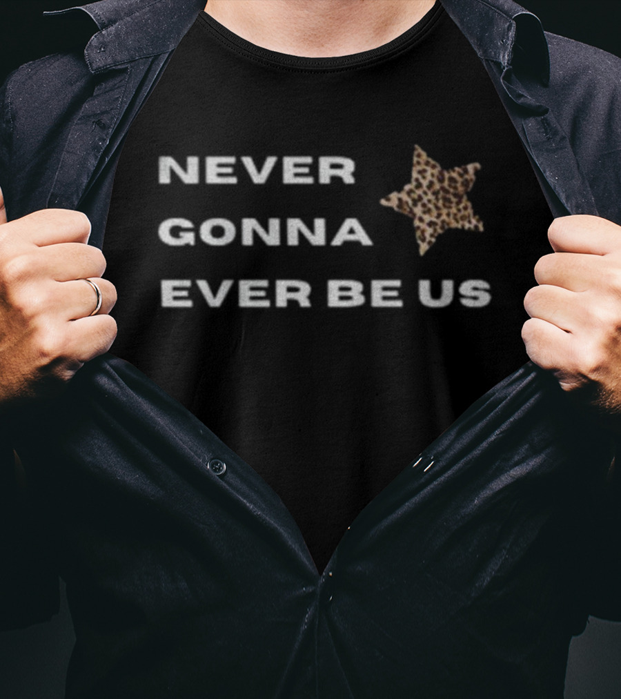 Tate McRae Run For The Hills Never Gonna Ever Be Us Leopard Star T-Shirt
