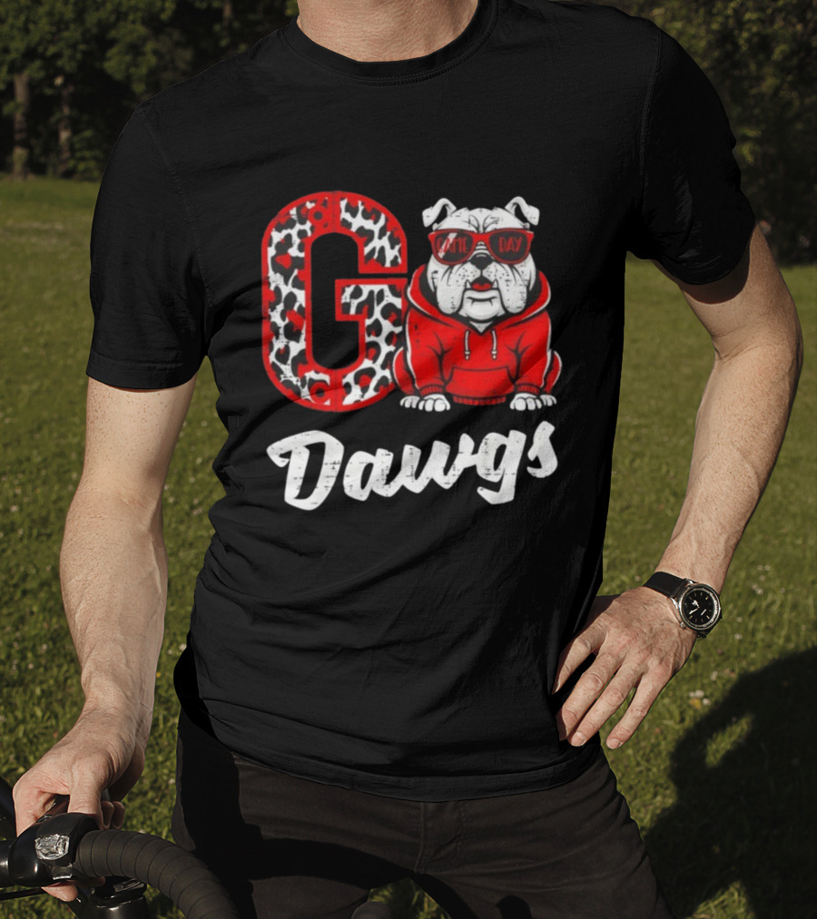 Go Dawgs Game Day Bulldog Football T-Shirt