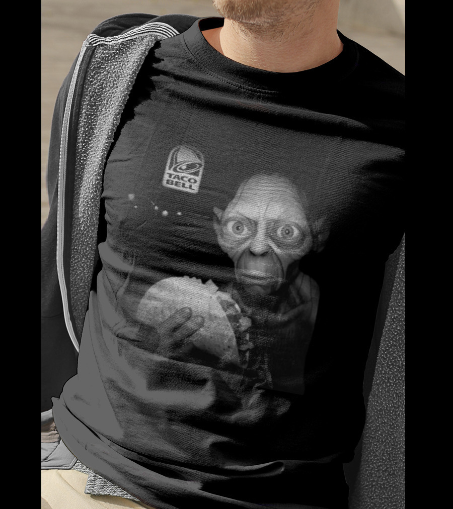 Taco Bell Gollum Goblin And Taco Ring Vintage Mashup T-Shirt
