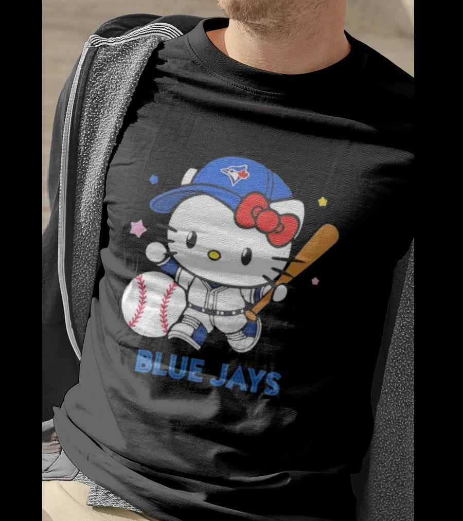 Toronto Blue Jays Hello Kitty Baseball Player Collaboration T-Shirt