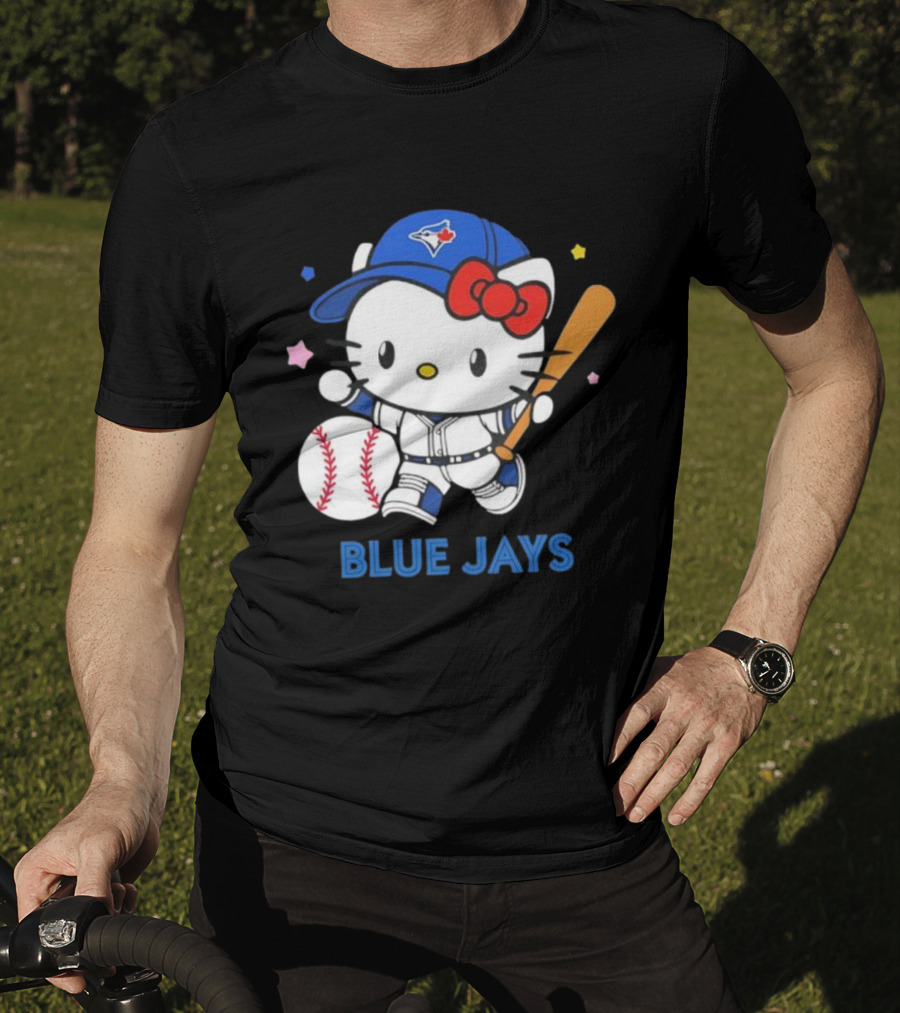 Toronto Blue Jays Hello Kitty Baseball Player Collaboration T-Shirt