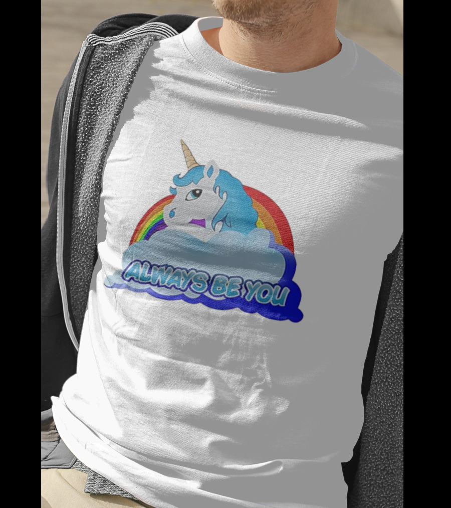 Rainbow Unicorn Always Be You Cloud Icon T-Shirt