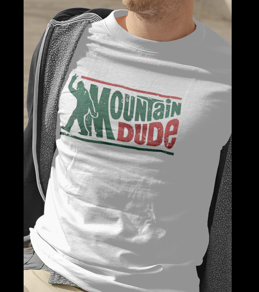 Bigfoot Mountain Dude Retro Hiking Adventure T-Shirt