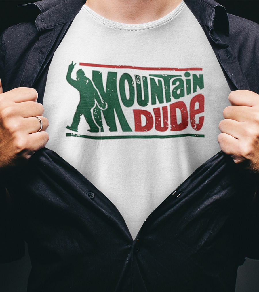 Bigfoot Mountain Dude Retro Hiking Adventure T-Shirt