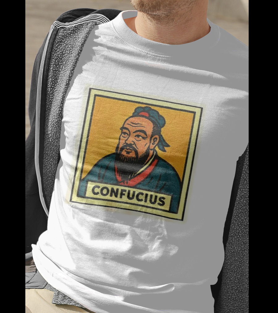 Confucius Retro Comic Style Chinese Philosopher Art T-Shirt