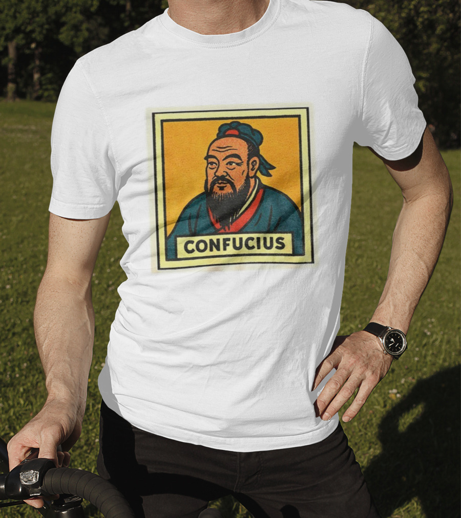 Confucius Retro Comic Style Chinese Philosopher Art T-Shirt