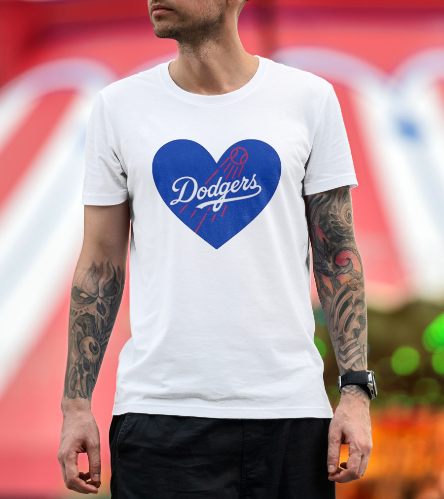 Los Angeles Dodgers Heart MLB Baseball World Series 2025 T-Shirt