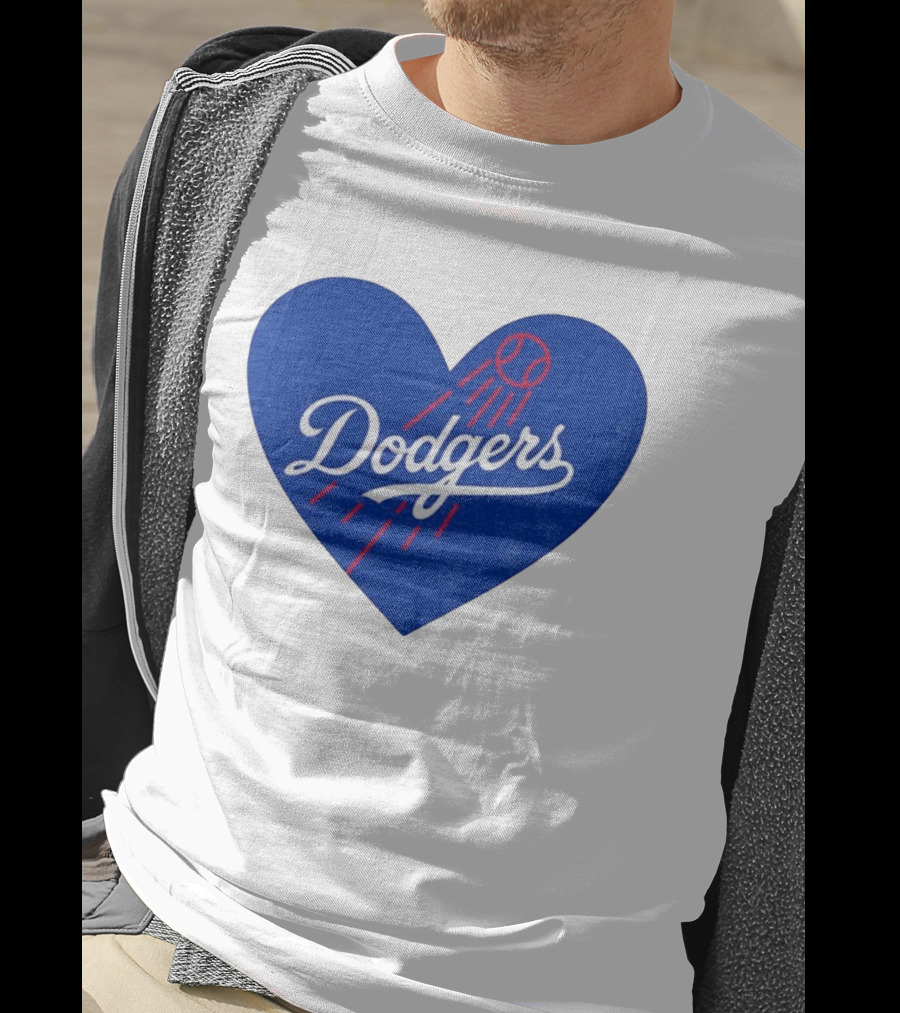 Los Angeles Dodgers Heart MLB Baseball World Series 2025 T-Shirt