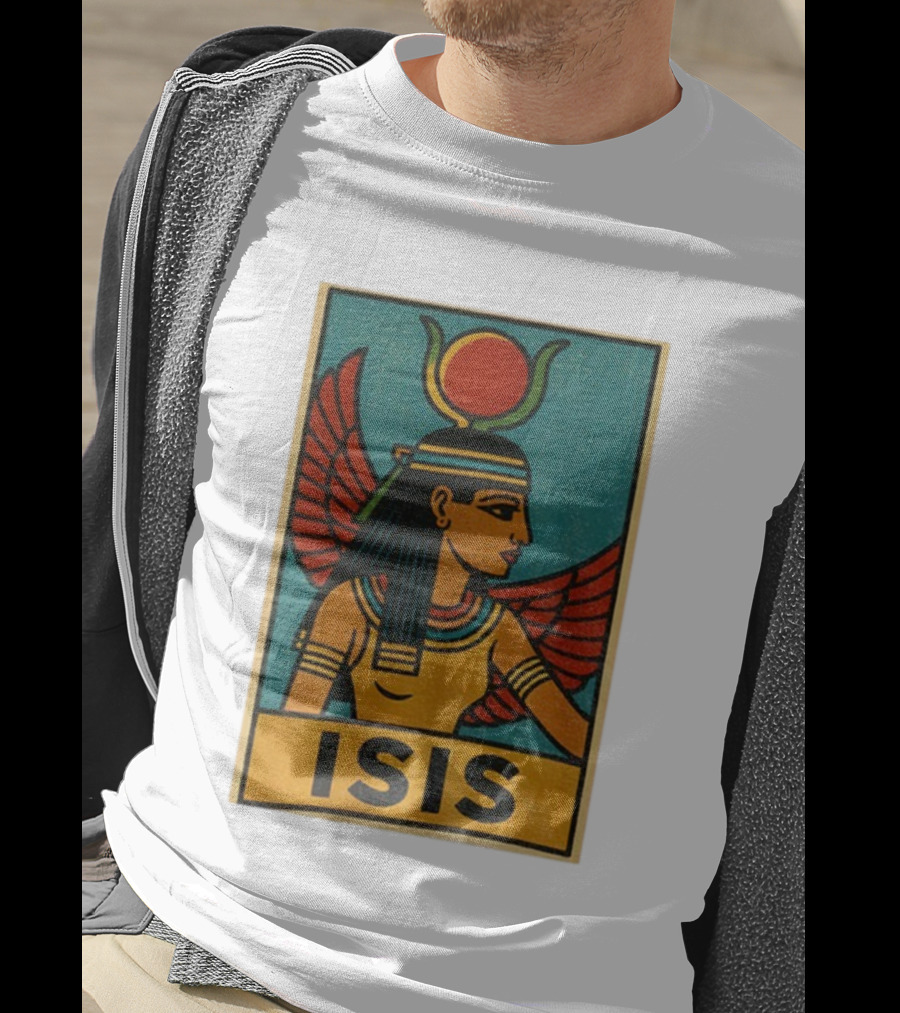 Isis Egyptian Goddess Comic Style For Mythology Fans And Divine Feminine Seekers T-Shirt