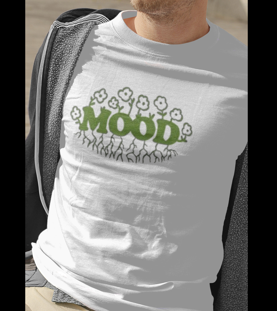 Mood Roots With Flowers Design T-Shirt