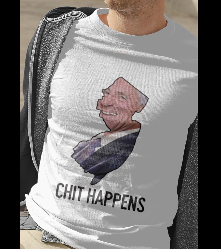 New Jersey Map Caricature Chit Happens T-Shirt