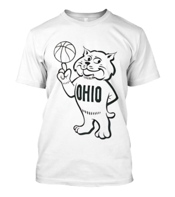 Rufus Ohio Bobcat Mascot Basketball T-Shirt