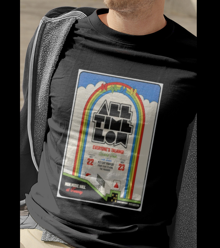 All Time Low Everyone's Talking World Tour MGM Music Hall Fenway Nov 22-23 2025 Mayday Parade Four Year Strong The Parade T-Shirt