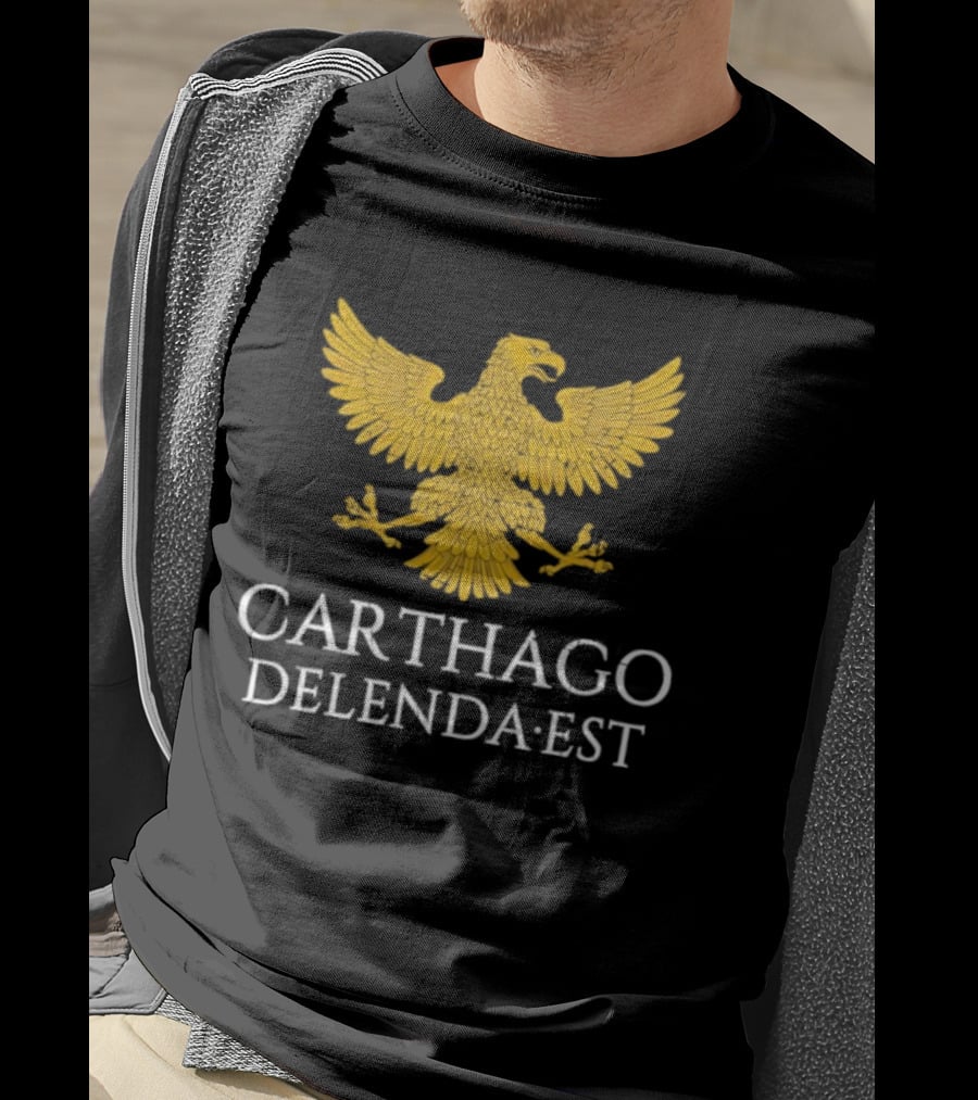 Carthago Delenda Est Roman Eagle Emblem T-Shirt