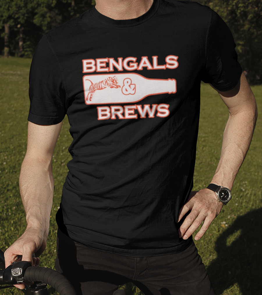 Bengals And Brews Cincinnati Bengals Game Day Tiger Bottle T-Shirt